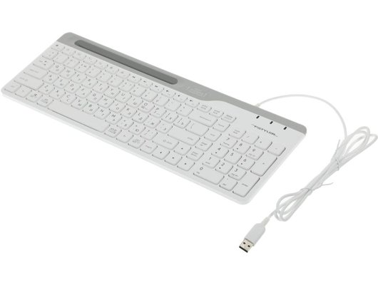 Клавиатура проводная A4Tech Fstyler FK25 белый/серый (FK25 WHITE)